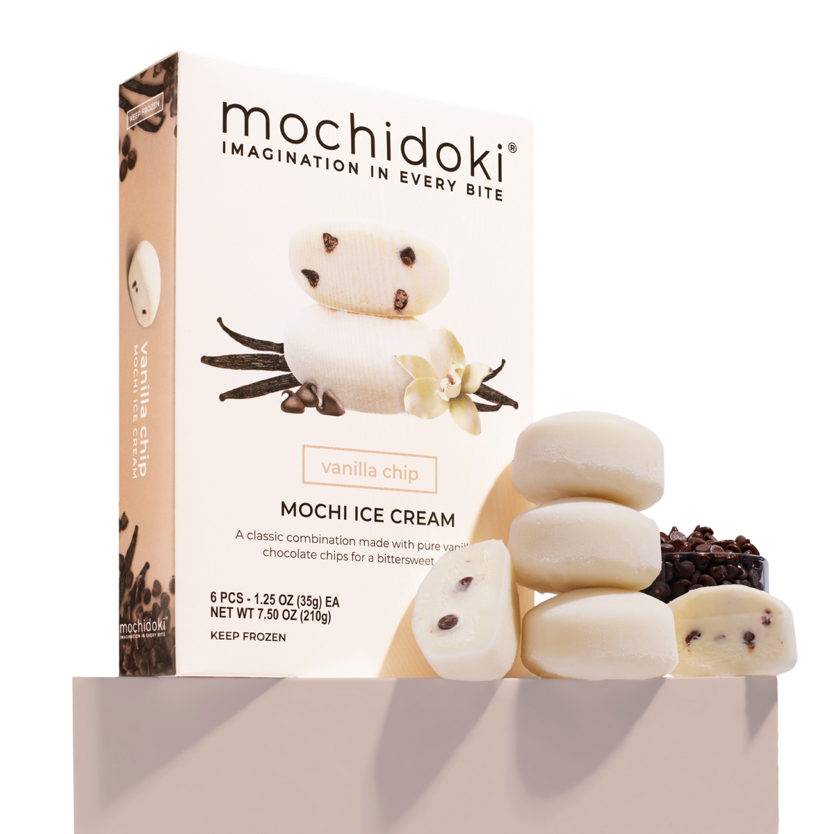 mochi Mochidoki - Enjoy Vanilla Chocolate Chip Mochi Ice Cream